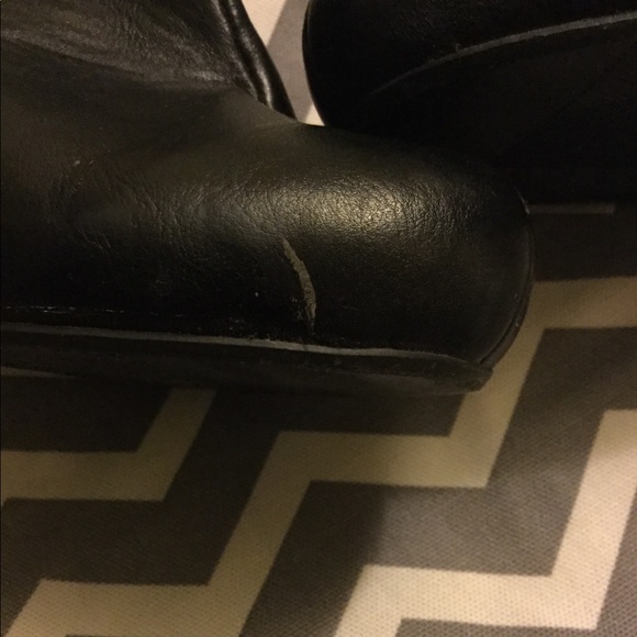 Black booties. Man - made material.♥️ - Picture 4 of 6